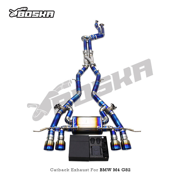EPU Performance Titanium Valved Racing Catback Exhaust with Equal Length Z Pipe - BMW M3/M4 G80/G82